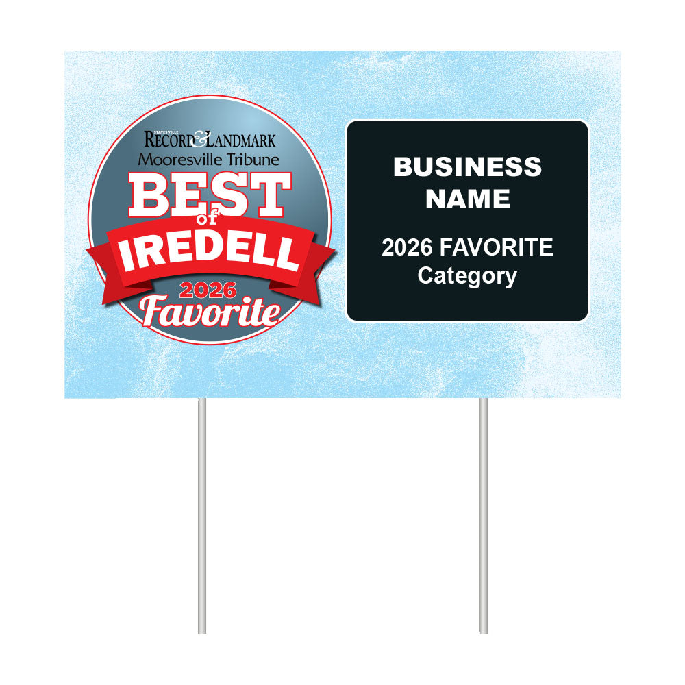 Double-Sided Yard Sign w/ Stake